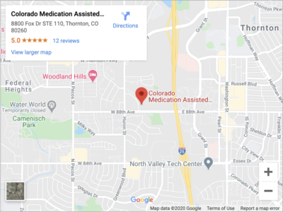 colorado medication assisted recovery addiction treatment map