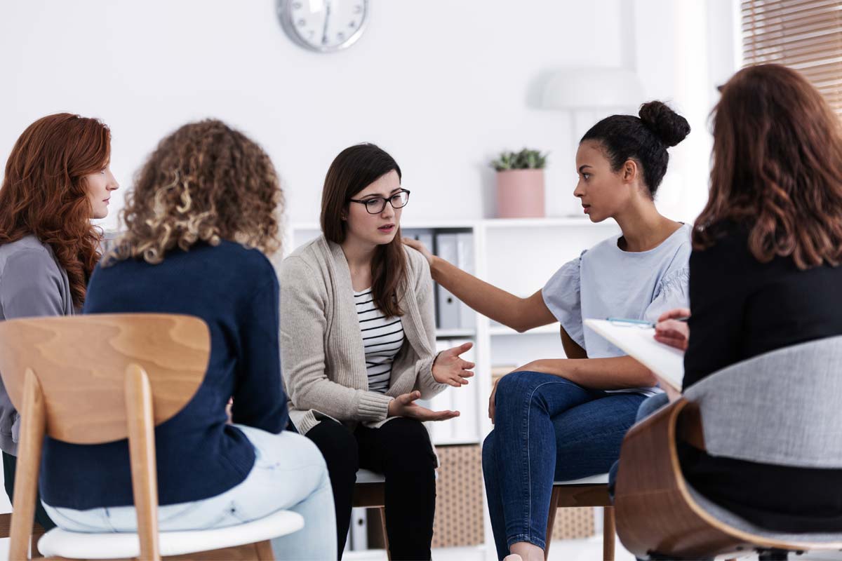 group at a women's rehab program