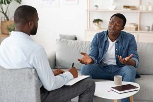 two people talking at a vivitrol treatment program